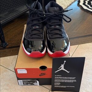 Jordan Mens Sneakers Black and Red